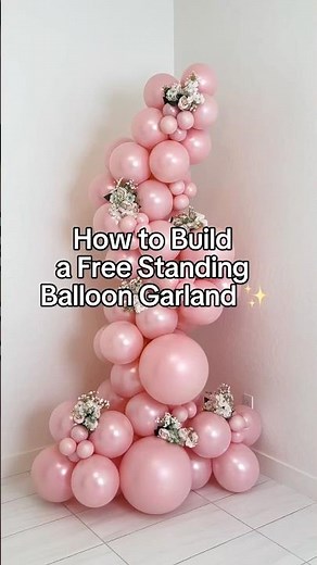 How to Build a Free Standing Balloon Garland | Easy DIY Balloon Arch Tutorial for Beginners