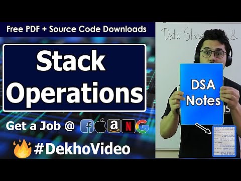 Push, Pop and Other Operations in Stack Implemented Using an Array