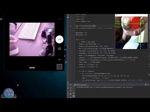 Arduino object tracking camera using opencv