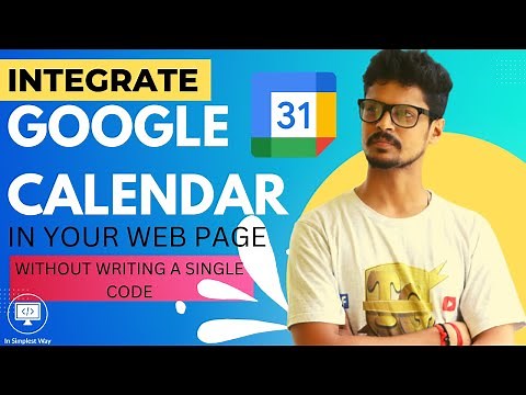 Integrate google calendar in your web page without a single code