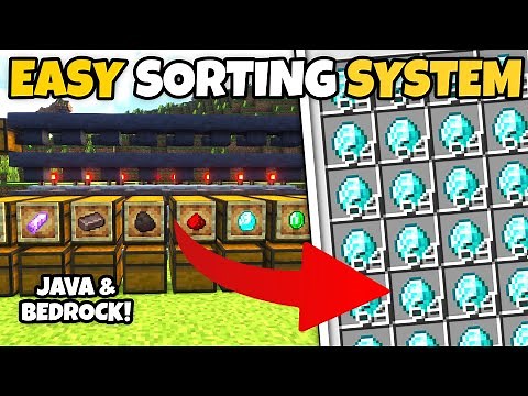 Minecraft AUTOMATIC Sorting System | Easy & Expandable (TUTORIAL 1.21)