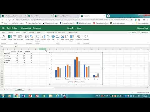 Making a basic graph in Office 365 Excel