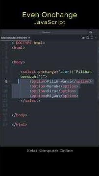 Learn JavaScript for Beginners: HTML Event Attribute onchange