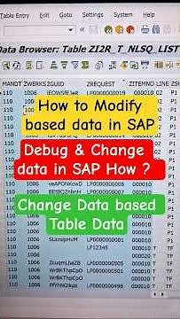 How to change table value in debug mode sap? sap debugging for functional consultants #sap #sapabap