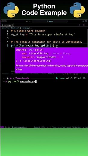 How To Count the Words in a String Using Python #shorts