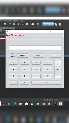 how to create calculator project using swing in java #shorts #myshorts