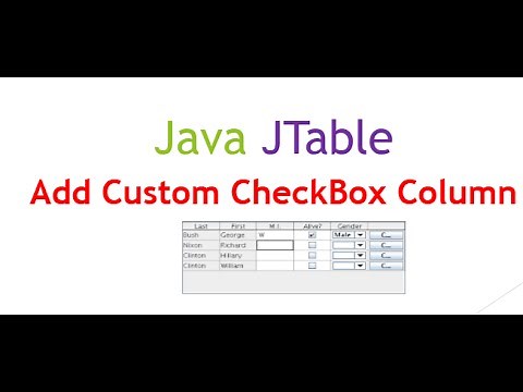 Java JTable Ep.01: Add custom CheckBox Column
