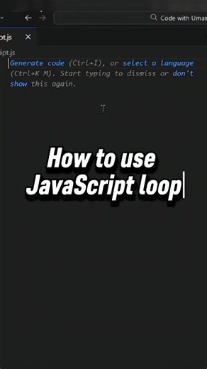 how to use for loop in JavaScript