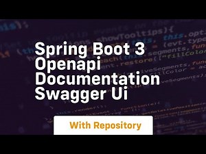 Spring boot 3 openapi documentation swagger ui