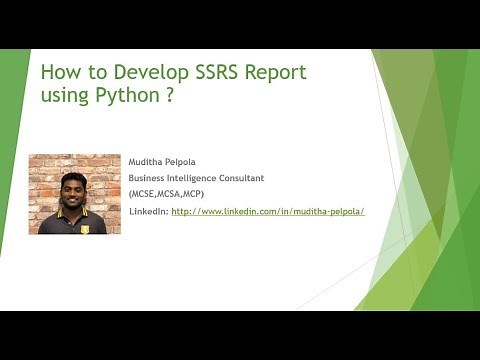 How to Develop SSRS Report Using Python