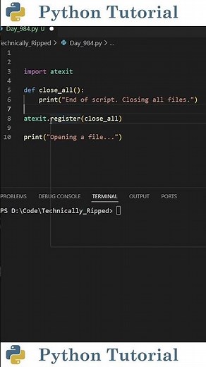 Clean Script Exits in Python | Python Tutorial