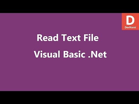 Visual Basic .Net Read Text File