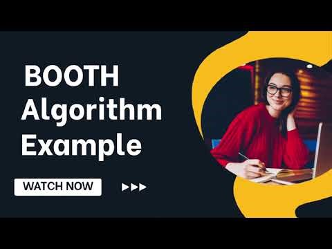 Booth algorithm example exam ready solution
