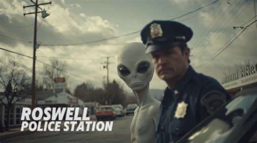 ROSWELL Police station - Mockumentary. The year is 1976, an its Almost three decades after the infamous Roswell Incident took place. In this fantasy version, alternative reality, extraterrestrials are no longer a mystery — they are immigrants and maybe also working, in disguise, at the police station? At the Roswell Police Station, aliens and humans alike walk through the doors seeking help, answers, and sometimes just directions to the nearest diner. Fantasy in an alternative reality. Join the 