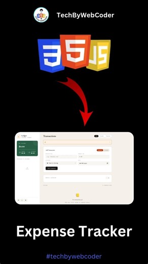 Day 11: How To Build a Expense Tracker Using HTML, CSS & JavaScript (For Beginner)