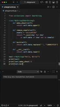 Better Use UserString for String Manipulation #programming #coding #python