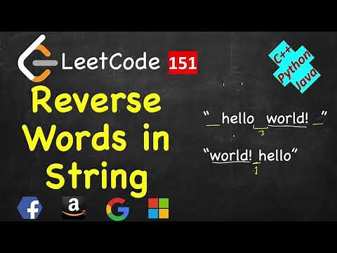 Reverse Words in a String | LeetCode 151 | C++, Java, Python