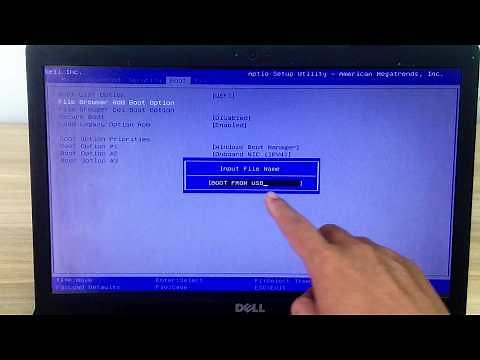 how to boot from USB on Dell laptop