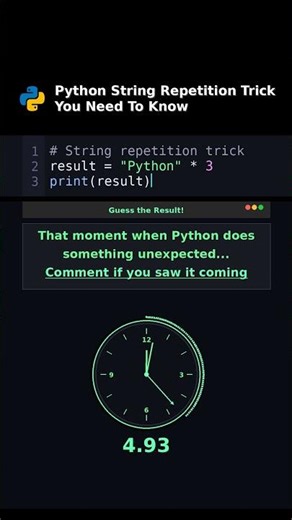 Python String Repetition Trick You Need To Know #pythonstrings