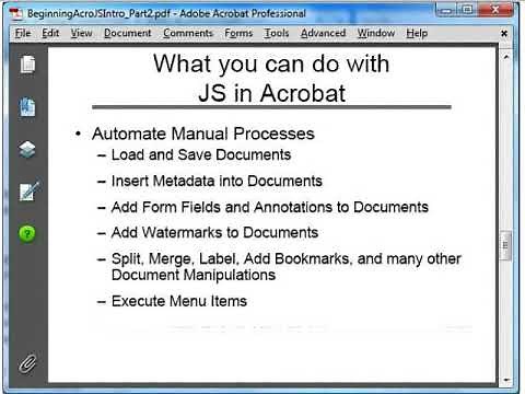 JavaScript in Acrobat and PDF