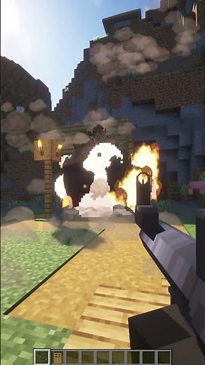 Realistic Explosion Mod Minecraft #minecraft #minecraftmods