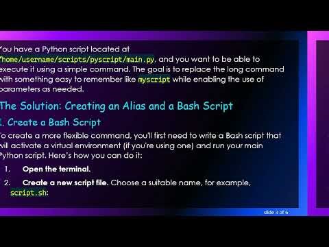 Create a Terminal Command to Execute a Python Script in Ubuntu
