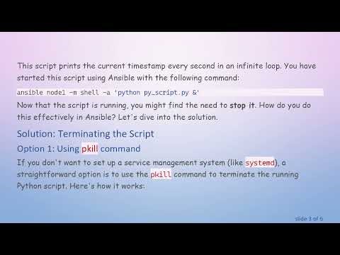 How to Easily Stop a Running Python Script with Ansible