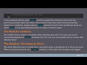Mastering JavaScript: How to Break from a Fetch Then Block