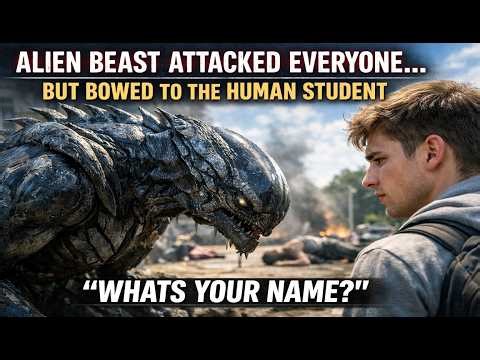 Alien Beast Attacked Everyone… But Bowed to the Human Student — Then It Asked “Whats Your Name? |HFY