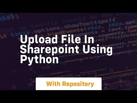 Upload file in SharePoint using python