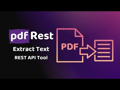 pdfRest Extract Text - REST API Tool
