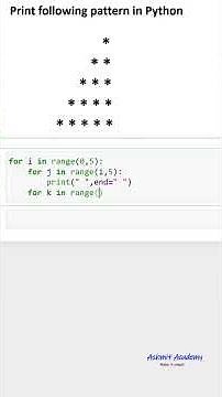Print the given pattern in python ( python for beginners )
