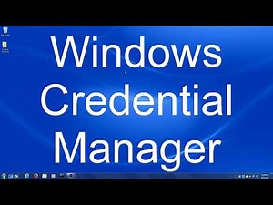 Windows Credential Manager