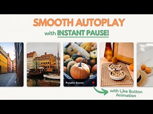 Smooth Autoplay Slider | Instant Pause on Hover | HTML CSS Swiper JS #swiperjs