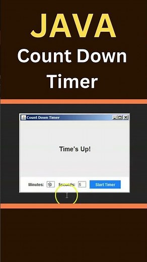 JAVA Count Down Timer | #shorts