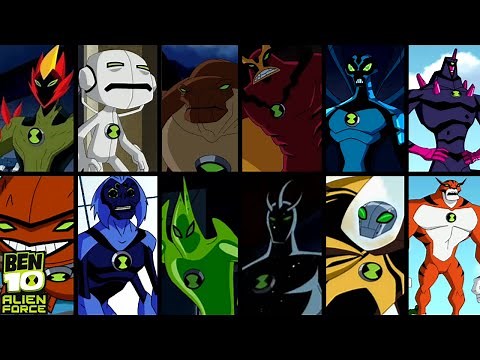EVERY NEW ALIEN TRANSFORMATIONS IN ALIEN FORCE | BEN 10