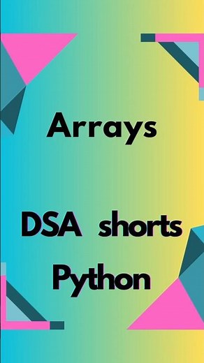 What is an Array in Python? | Learn DSA Fast #Shorts #dsa #codinginterview #array #python