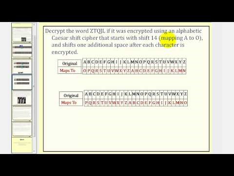 Cryptography: Caesar Cipher With Shift