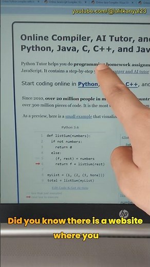 Free CODE Visualizer | Learn to code #coding
