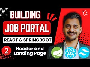 Building Job Portal Website Using React and Springboot | Part 2 | Header and Landing Page