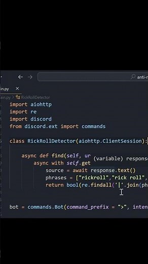 Creating a Rickroll Detector Bot using discord.py