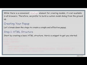 Creating a Custom JavaScript Popup