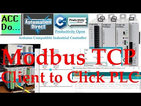 Productivity Open P1AM Arduino Modbus TCP Client to Click PLC