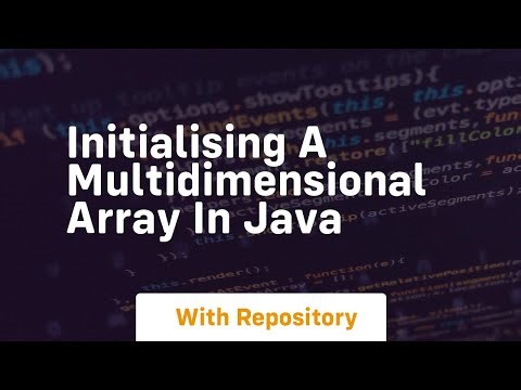 initialising a multidimensional array in java