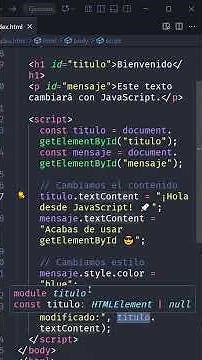getElementById explicado en 1 minuto 🚀