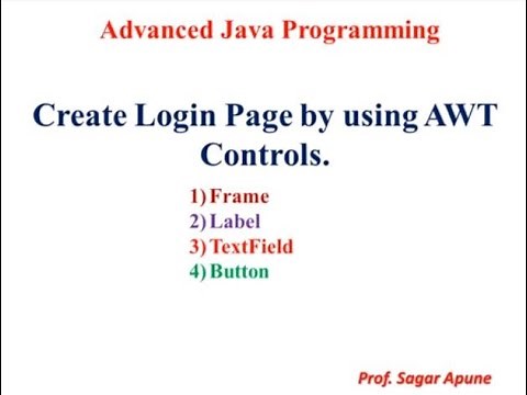 Create Login Page by using AWT controls in Java Programming