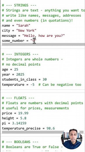 Quick intro to python variables - strings