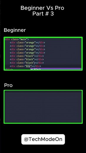 💪 Beginner vs Pro - Part # 3 | VS Code HTML Shortcuts | How Developers Code So Fast
