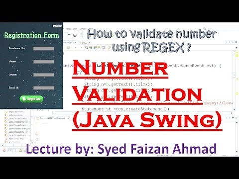 Java Validation: Validating a Number | How to Accept Only Numbers From JTextfield in Java Swing