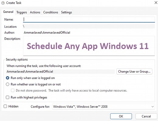 How to Schedule any App Windows 11 | Microsoft Community Hub